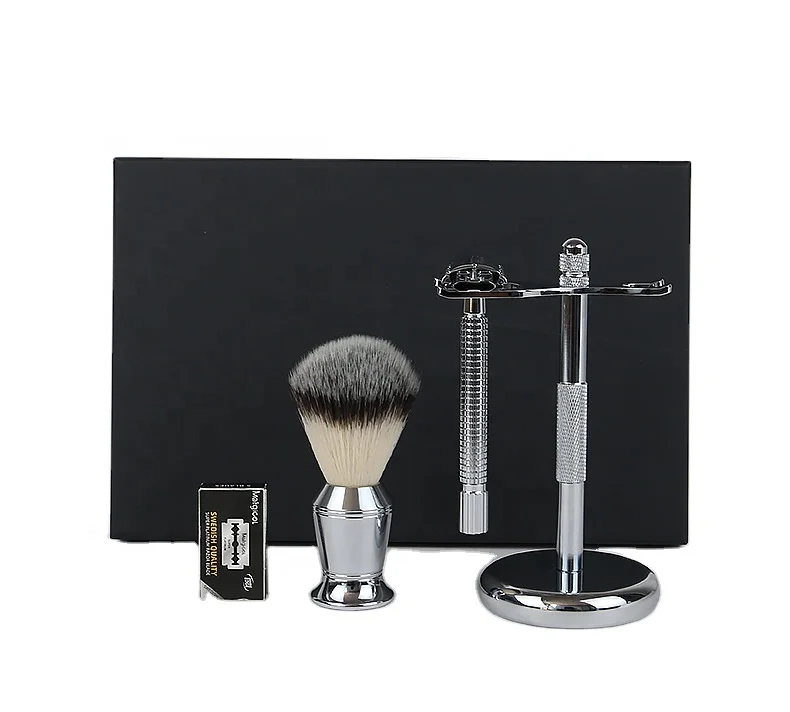 

Hot selling mens shaving brush with blade private label shaving kits for men