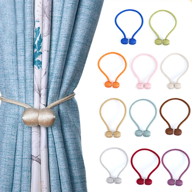 

Artilady Home Decor Ball Shape Metal Curtain Holdback Clip Holders Buckle Magnetic Curtain Tieback Window Accessorie