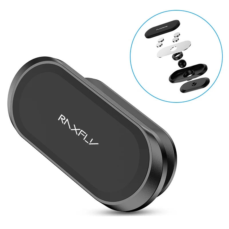 

Free Shipping 1 Sample OK RAXFLY 360 Degree Flexible Rotating Cell Phone Holder Magnetic Car Mount Phone Holder For Iphone, Black mobile phone holder