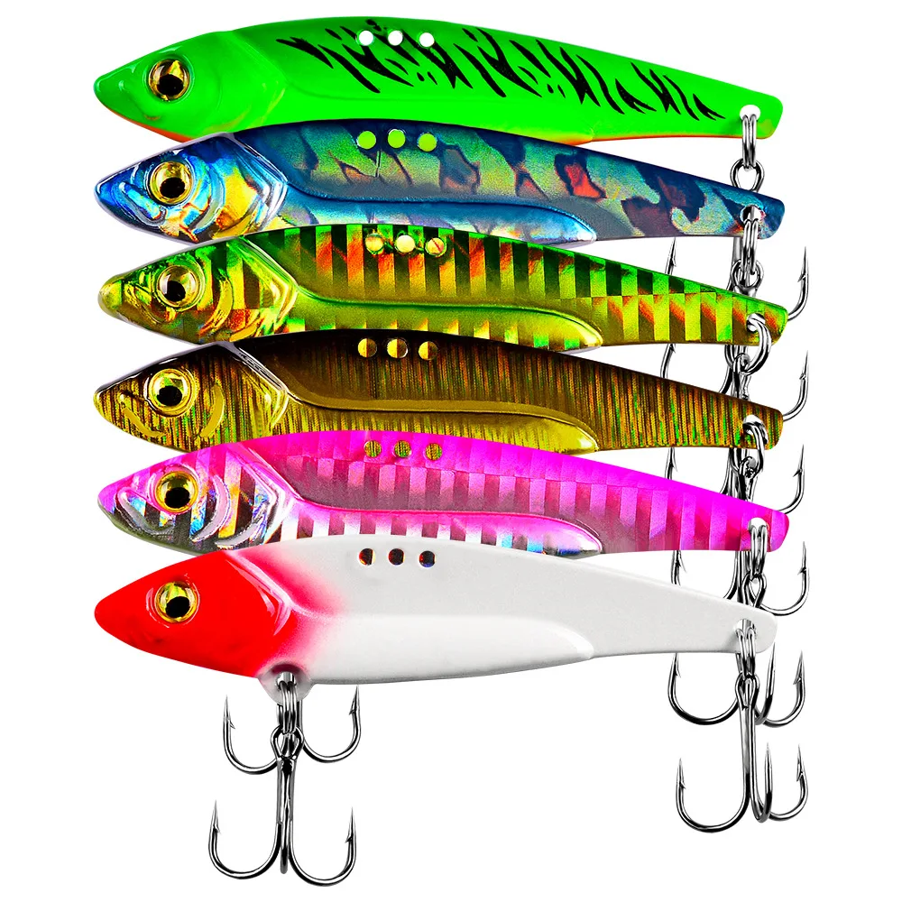 

fishing lure wholesalers 5g 7g 12g 17g 20g Metal VIB spoon Sequins, 6 colors