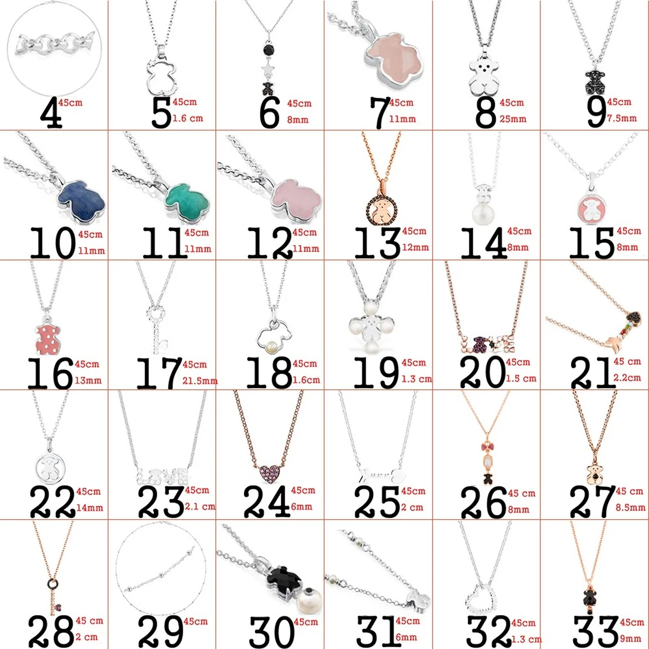 

2021 Fahmi S925 Silver Fashion Simple Classic Bear Necklace Decoration Clavicle Chain Original Jewelry