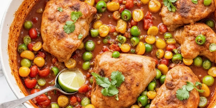 Garlicky sofrito chicken skillet