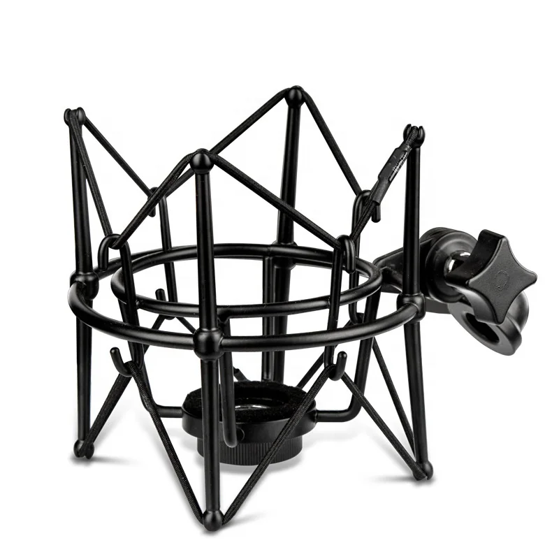 

Classic microphone shockmount for Large Diaphragm Condenser Mic in studio, Gold/black