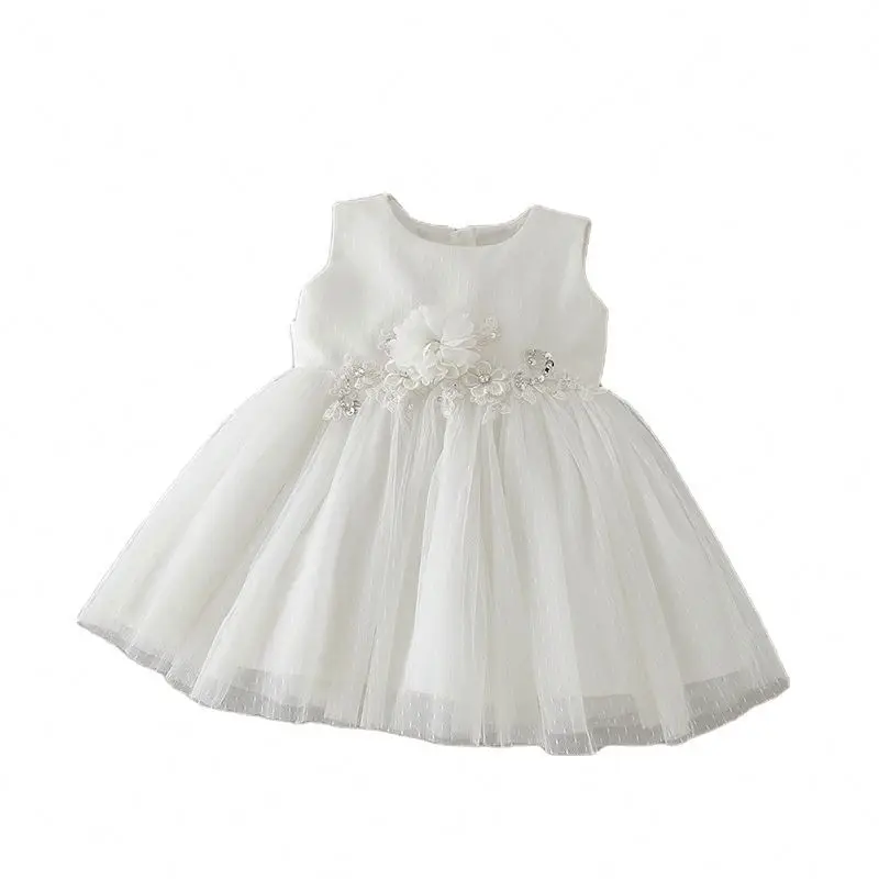 

sleeveless European design baby girls wedding dress, Picture