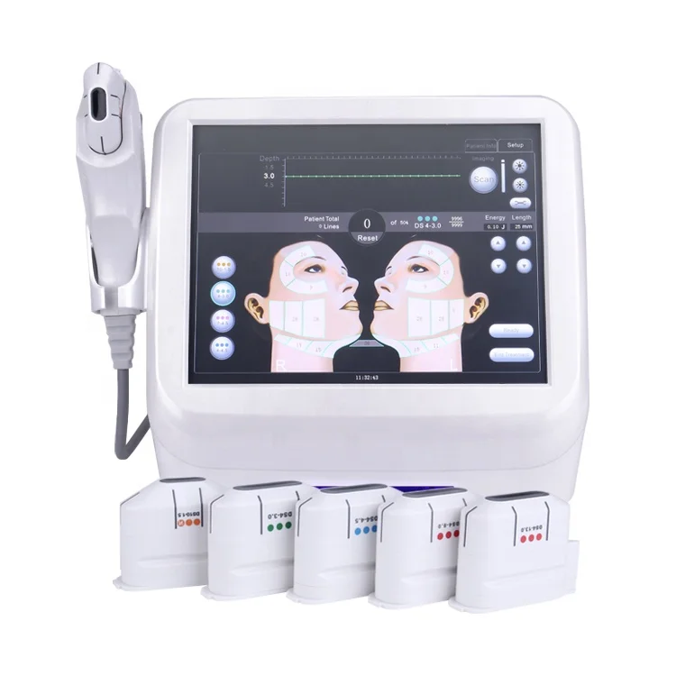 

New hifu machine 5 cartridges beauty hifu machine hifu for face and body lifting machine, White