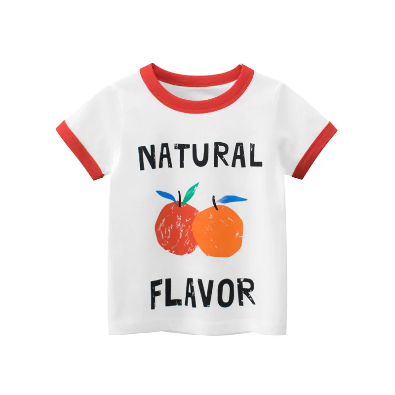 

Kids Summer Flower T-shirt Wholesale Cotton White Peinted T Shirts Kids