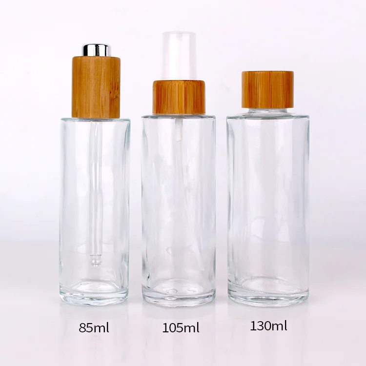 120ml Transparent Glass Body Oil Bottle Essential Oil Bottle With