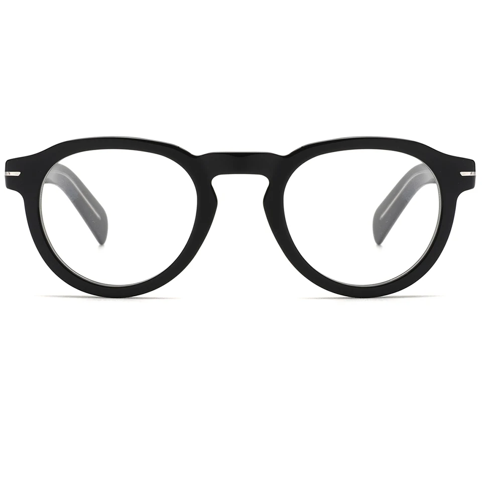 

Thickness Acetate Eye Glasses Frames small size clear lens round optical frames for men and women, 4 colors