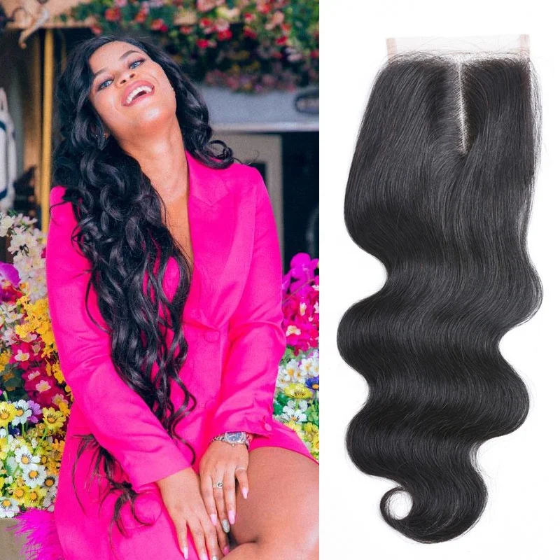 

Body Wave Natural Color 4X4 Lace Closure 100% Human Hair 4*4 Closure Body Wave