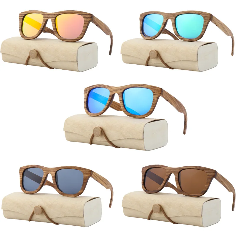 

New Arrival Multiple Colors Sun Glasses Sonnenbrille Holz Polarized Mirror Full Wooden Sunglasses