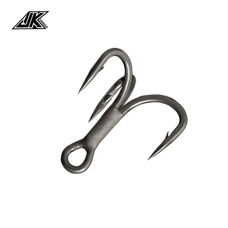 

Jk JS47 Fishing Treble Hooks 4X Strong High Carbon Steel Fishing Hooks