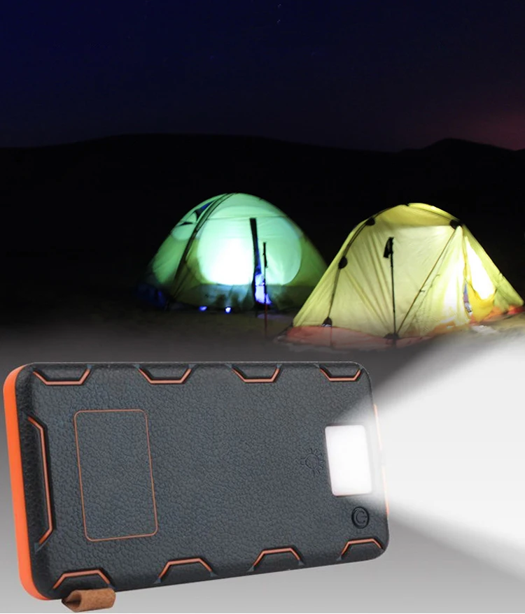 OEM 10000 mah Waterproof Charging Foldable Solar Panel Power Bank With LED - ANKUX.COM