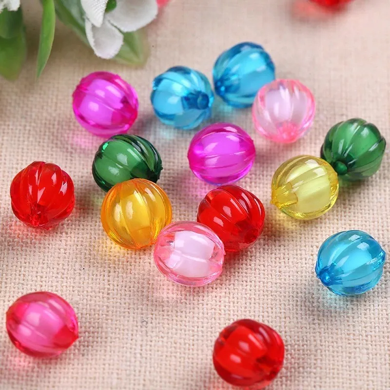 

Wholesale 10-22MM Pumpkin Plastic Lucite Beads Handmade Vase Acrylic Beads For Jewelry Making