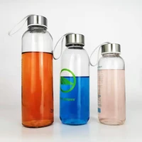 

Cheap price 300ml 400ml 500ml water bottles sports with custom your logo design milk juice glass bottle with grey screw cap