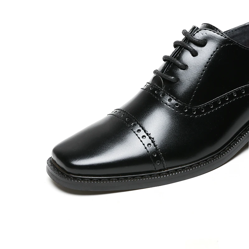

High quality kids boys custom dress shoes, Black, other color according by customer request