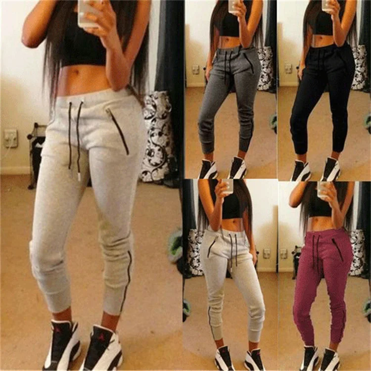 

Fall Women Casual Trousers Trend Clothing Sweat Pants With Ruched Sides Solid Stacked Pants Legging, Customized color