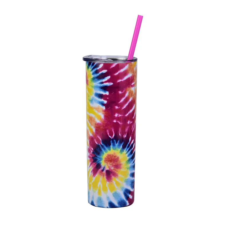 

Stainless Steel Straight Cup Creative Skinny Cup Double Tie Dye Sublimation Cup