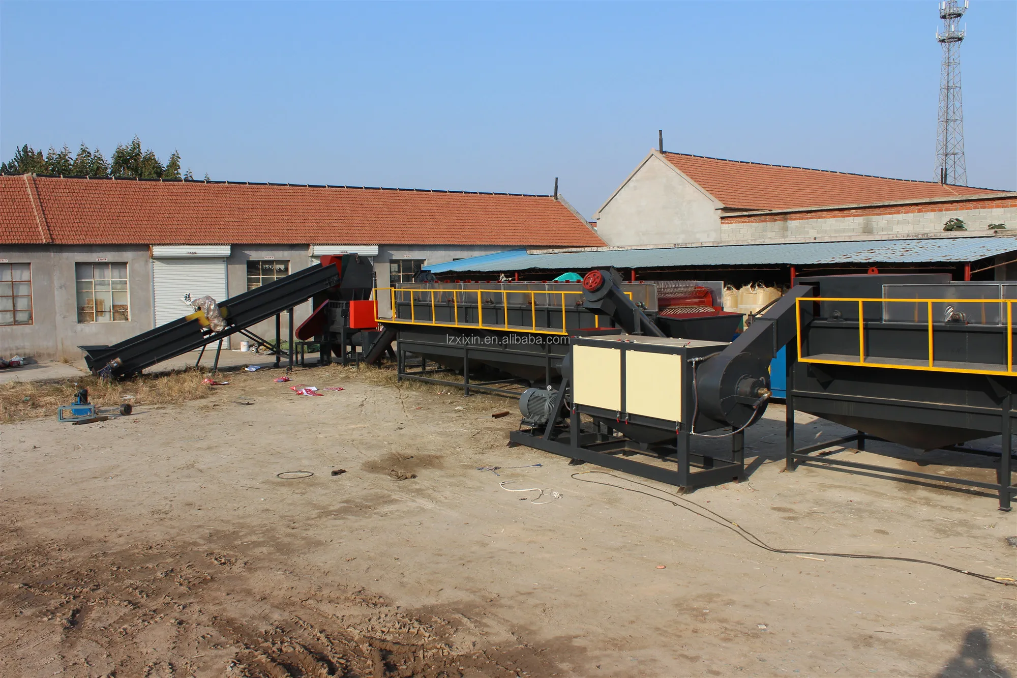 
recycling plastic jar scrap washing Waste plastic recycling PP PE PET film bags bottle washing tank 