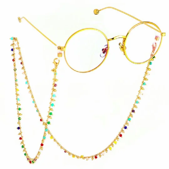 

High-end Color Beads Non-slip Handmade Glasses Chain Fashion Glasses Rope Lanyard