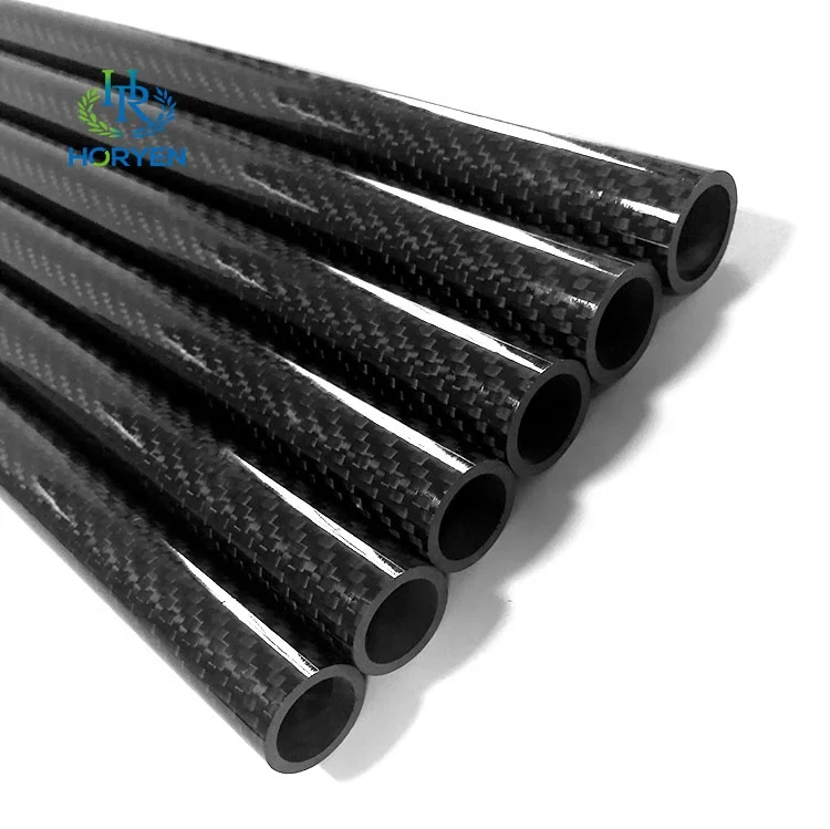 

OEM Carbon Fiber Tube customize 3K Carbon Fiber Tube Roll Wrapped Carbon Pipes 22*20*500mm