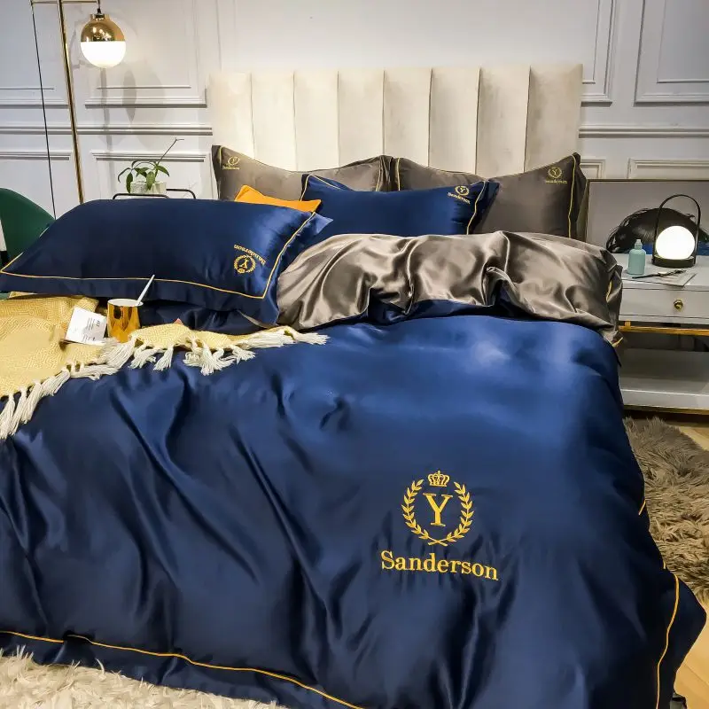 奢华柔软丝滑100% 纯棉床单套装被套