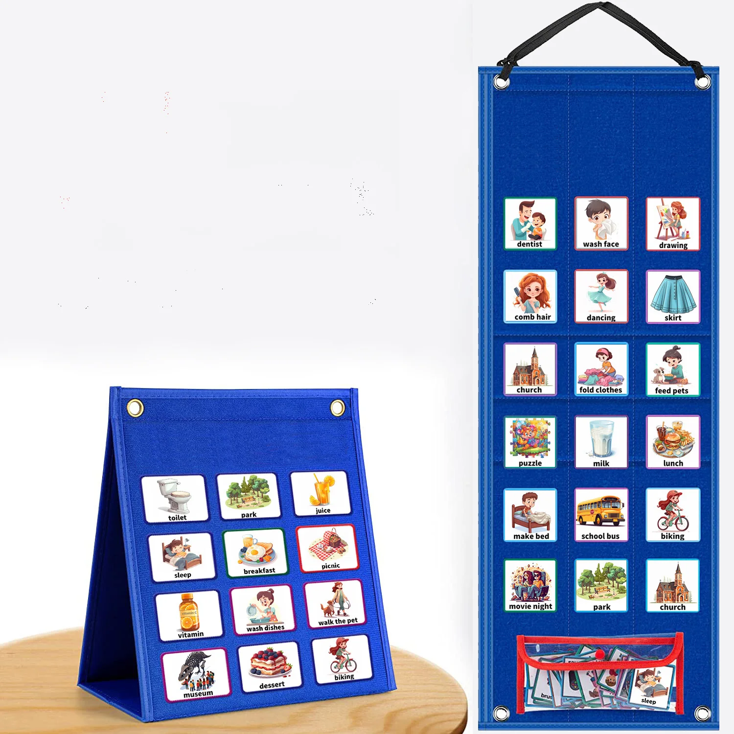 

Children Visual Schedule Calendar Chart Montessori Toys Home School Visual Behavioral Tool Good Habits Training Game For Kids
