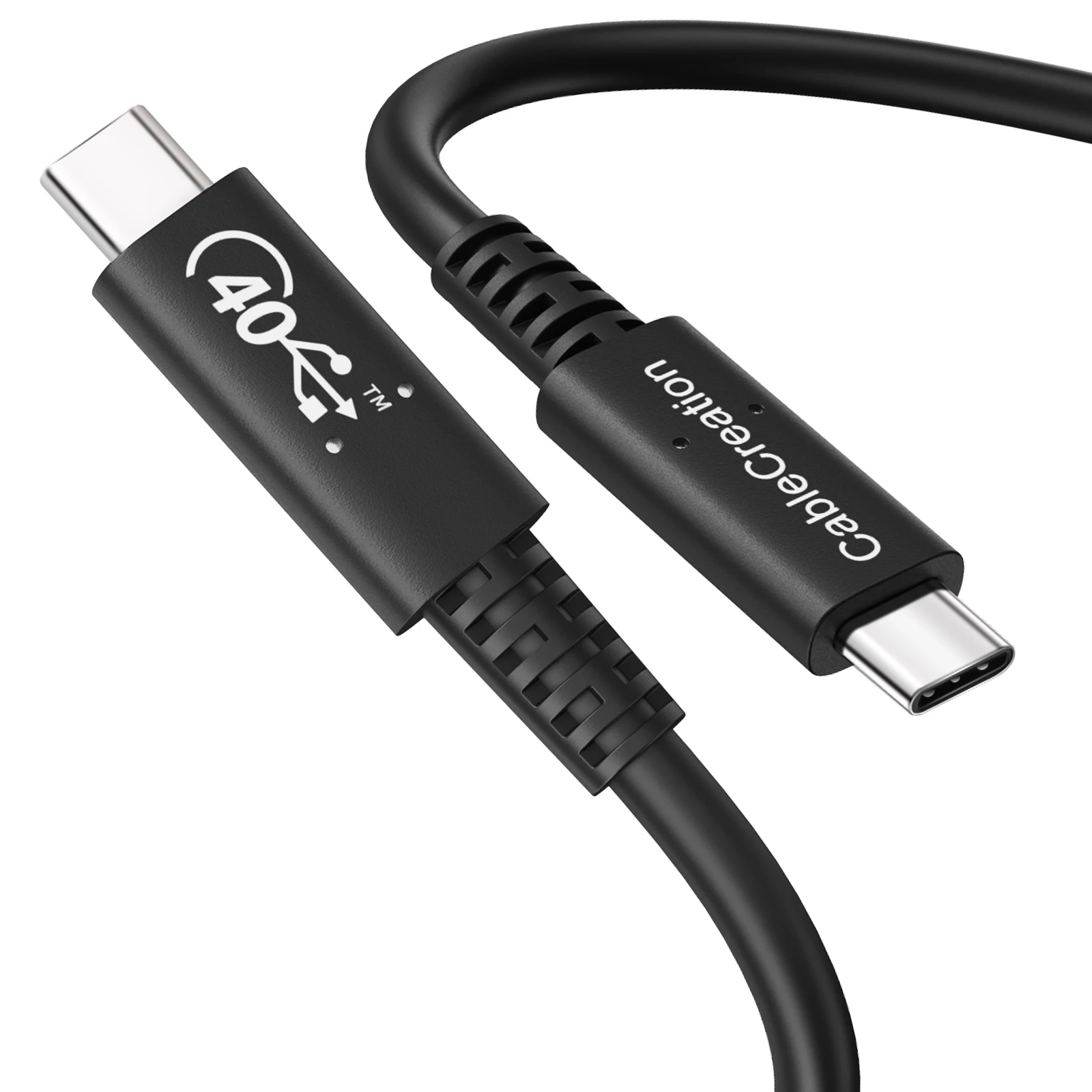 

CableCreation USB-IF Certified USB4 Cable USB4 Type C Cable 40Gbps 100W Supports Single 8K 30Hz or Dual 4K@60Hz 2.6FT