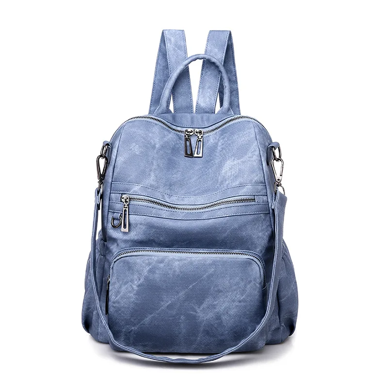 

Luxury New Design Casual Shoulder Strap Large Capacity Back Pack Female Ladies PU Leather Backpack Bags For Women Girls, As shown