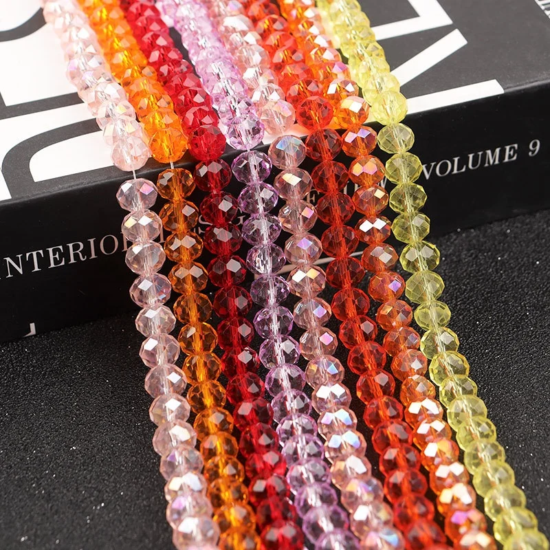 

Crystal Glass Beads in Bulk Wholesale Rondelle bead 4mm Loose beads for Jewelry making