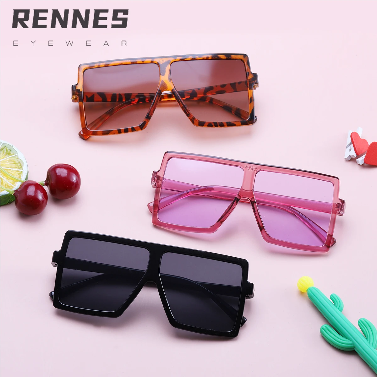 

RENNES kids sunglasses wholesale UV400 coating glasses for kids vintage oversized kids glasses, Custom color
