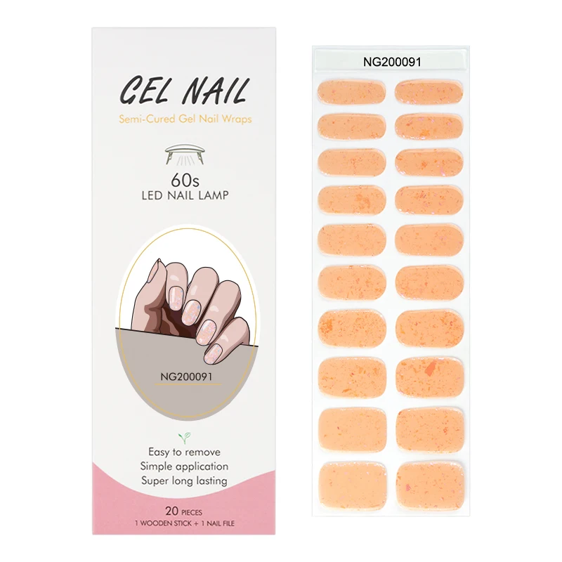 

Uv gel Sell Sell Non-Toxic New Semi cured Gel strips Shanghai Colorful Designs Wholesale Gel Nail Polish Wraps