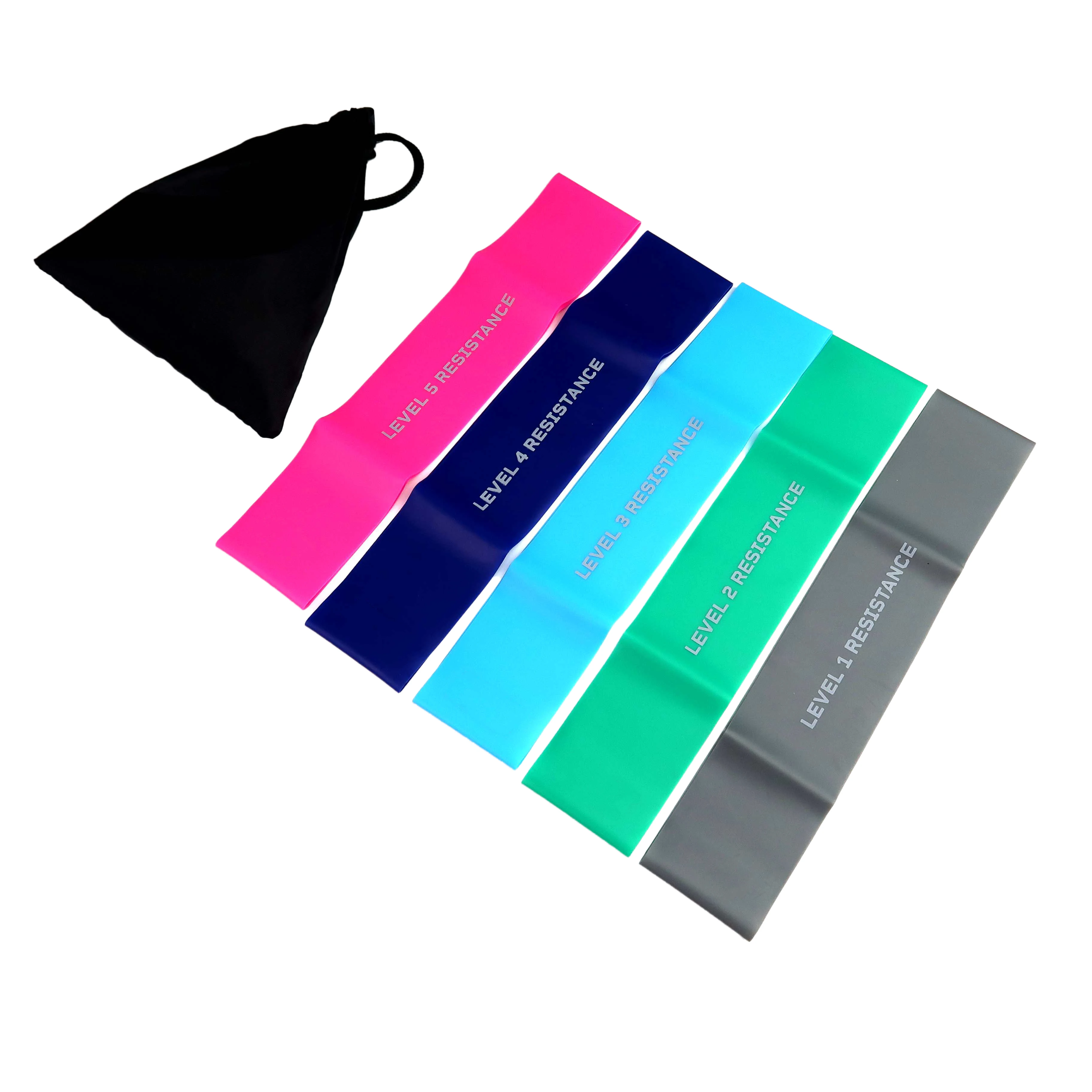 

Hot Sale Home Fitness Booty 5 Latex Hand Resistance Bands With Custom Logo