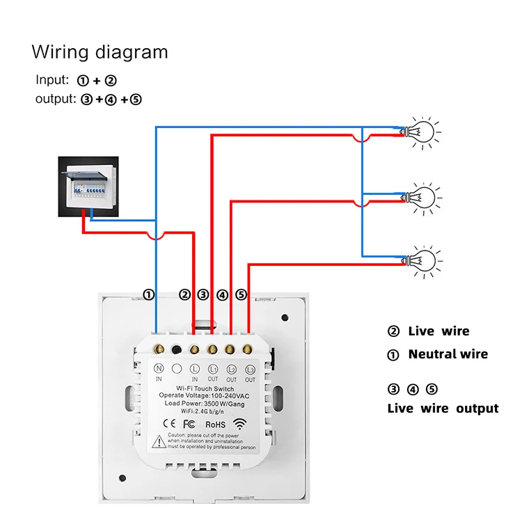 Eu Uk Smart Wifi Touch Control Wall Light Switch 1 2 3 Gang 86 Type Wall Touch Switch Smart Home