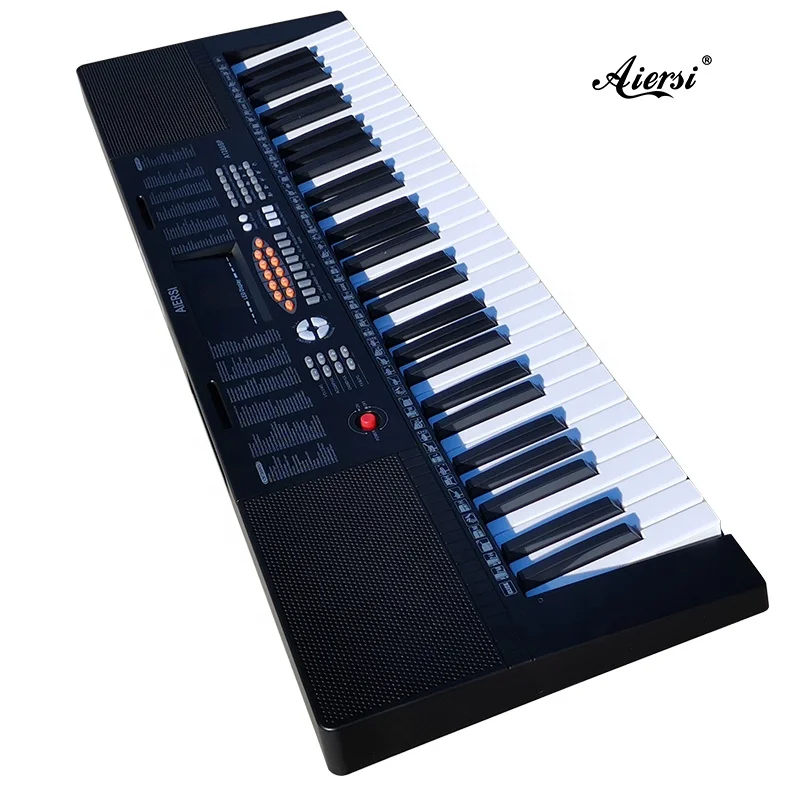 

China factory wholesale price Aiersi Digital Piano Electronic Organ 61 keyboards teclado musical instrument toy gift for kids, Black pink