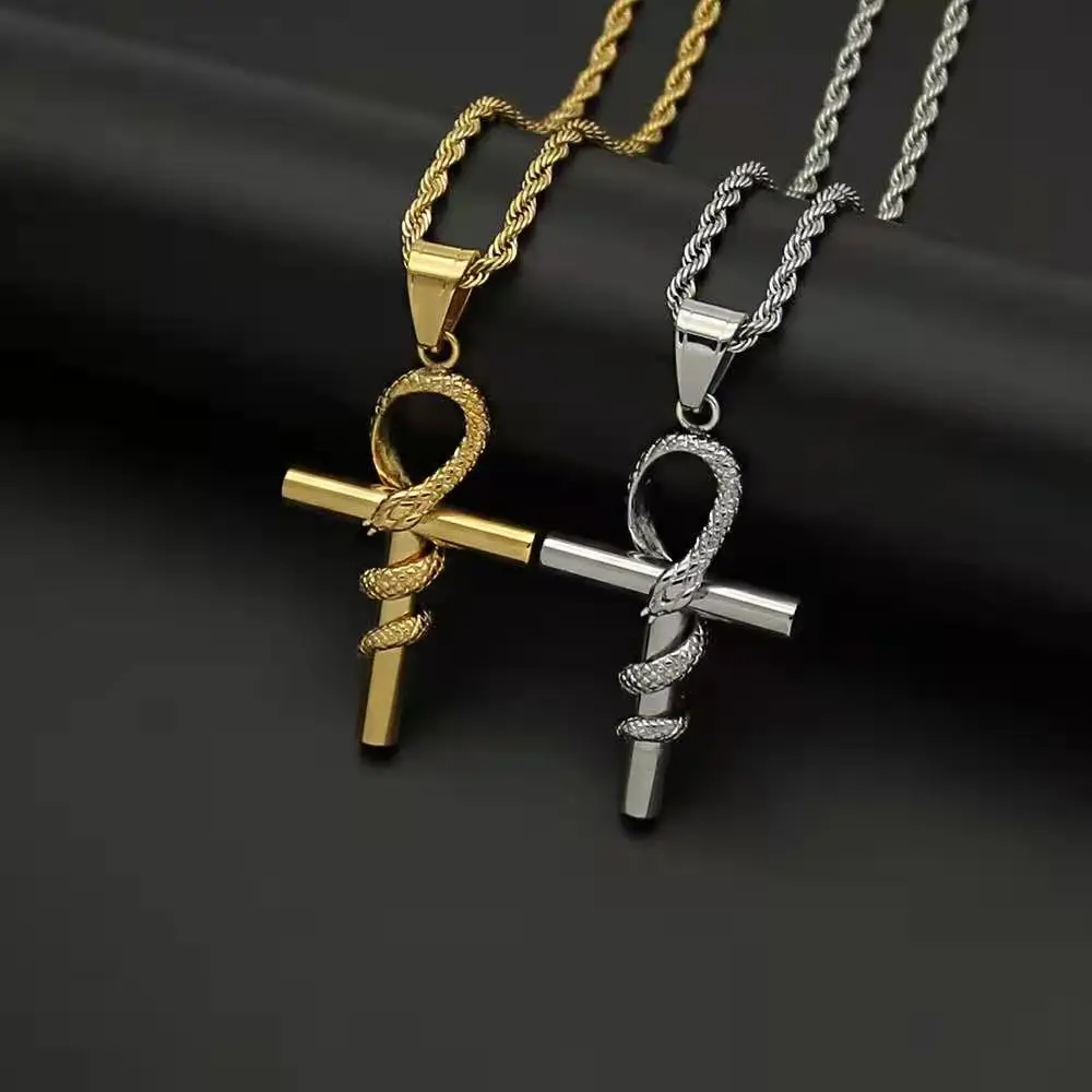 

Jialin Jewelry cross pendant necklace dance rap wear matching ornaments hiphop jewelry