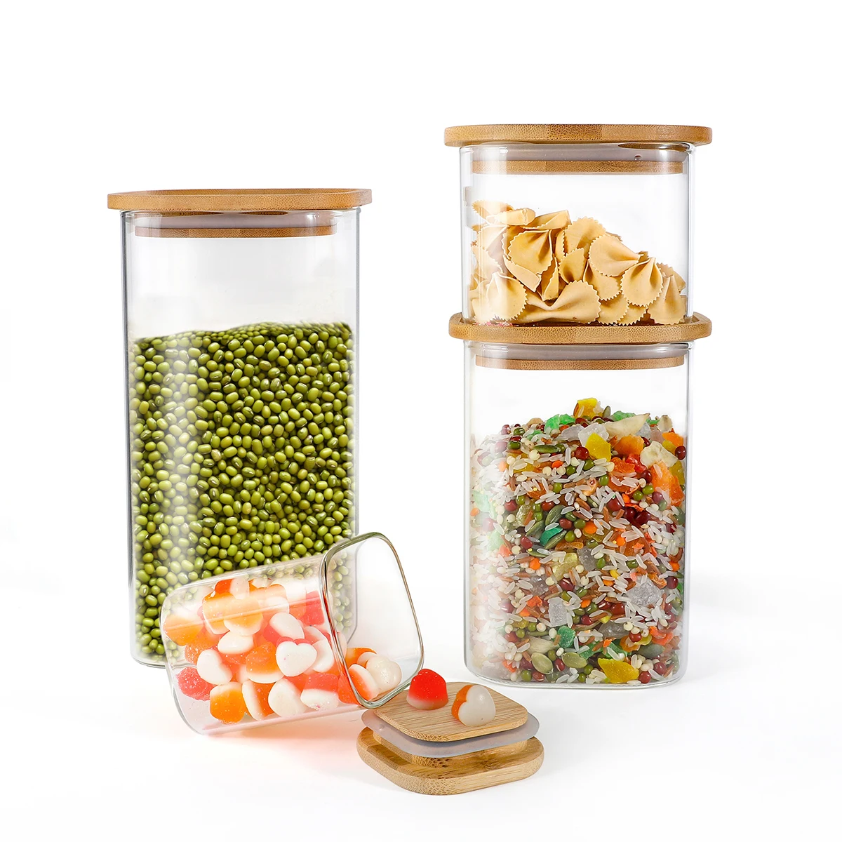 

Multifunctional storage jar pp lid candle jars glass for wholesales
