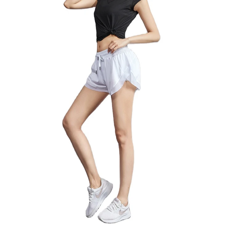 

High quality gauze lace plus size yoga two women's shorts
