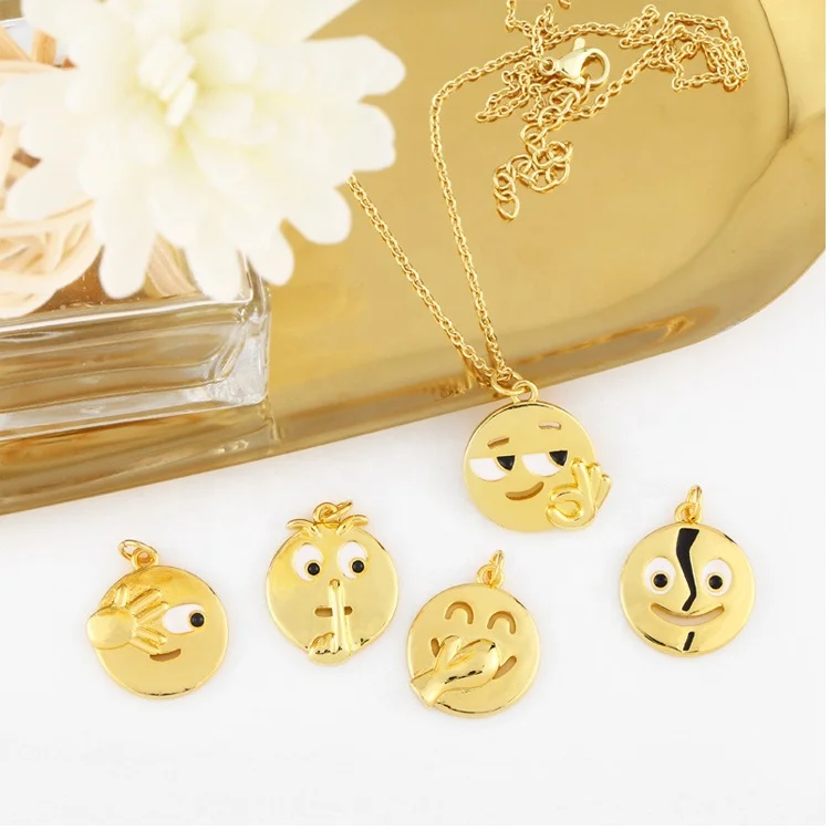 

Creative funny hip hop necklace personality ins creative sweater chain, Gold color