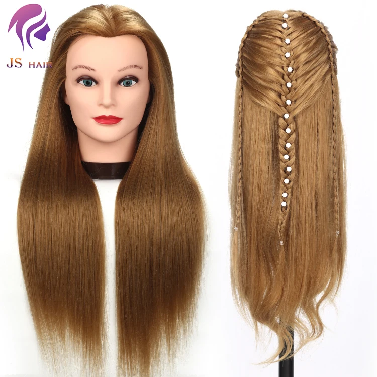 

Hairdressing Mannequin Training Dummy With Hair,Long Hair cabello sintetico maniqui,cabeca de boneca treino