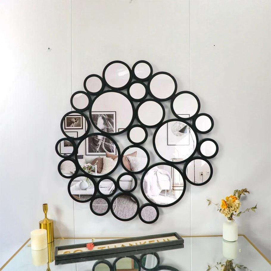100cm Wholesale Dropshipping Products 2024 Light Luxury Wall Decor Art Mirrors Modern Creative Decorative Glasses Hanging Mirror