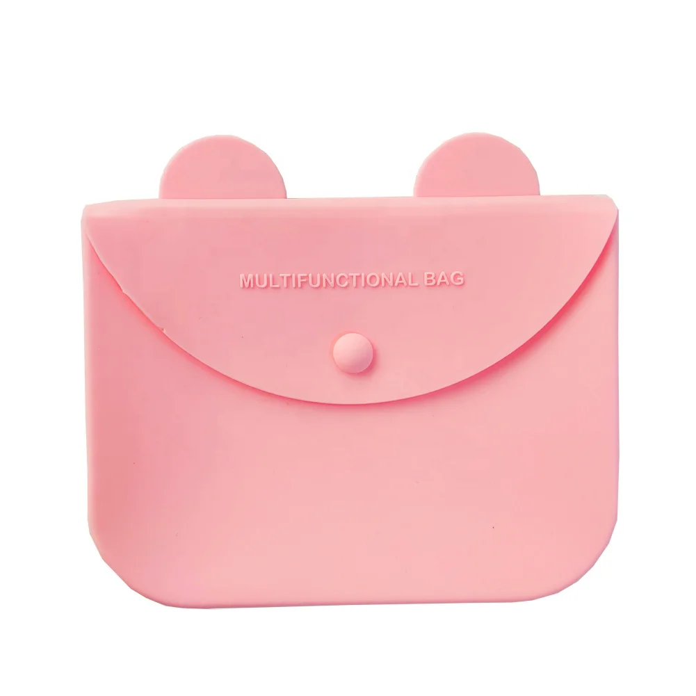 

PVC High Quality Silicone Facemask Holder Bags Portable Facemask Storage Box, Any pantone color silicone mask storage bag