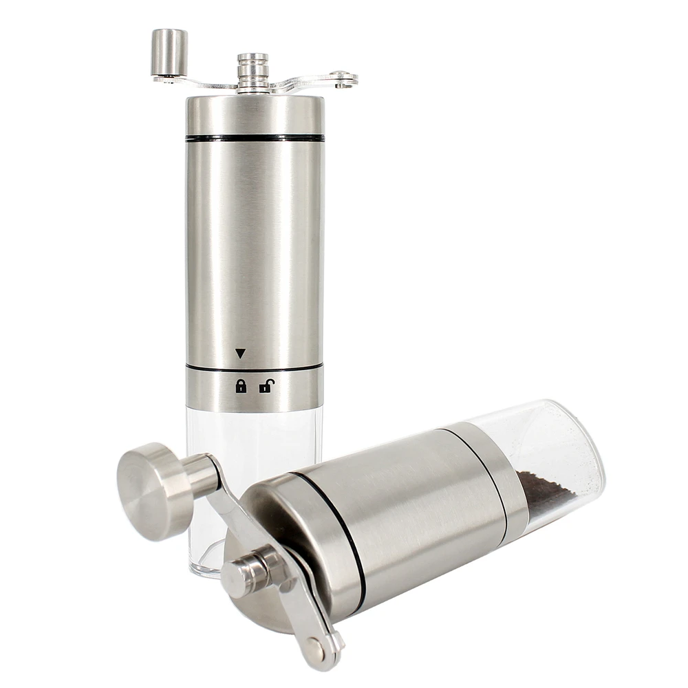 

triangle coffee grinder conical ceramic burr, Silver