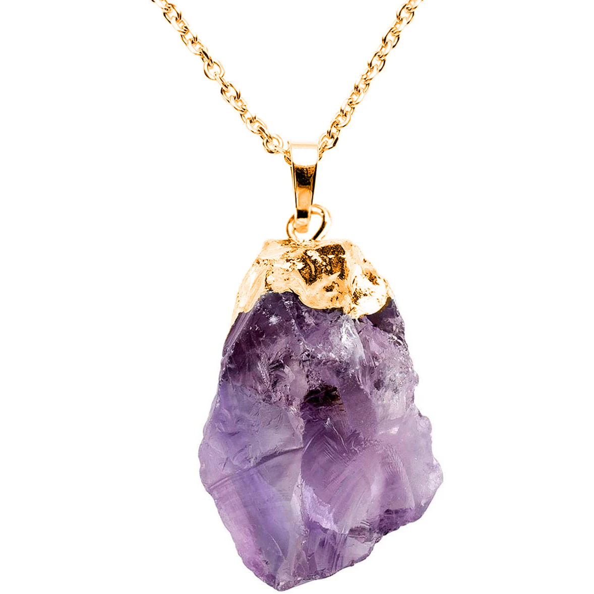 

Rainbow Reiki Healing Crystal Stone Pendant Necklace Irregular Natural Raw Raw Quartz Gemstone Necklaces for Womens