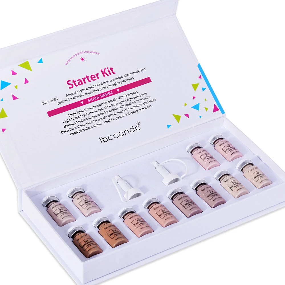 

korean derma pen serum kit 8ml x 12 vials stayve bb cream glow white meso serum foundation skin booster kit