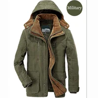 

Free Shipping Winter Warm Windbreaker Military Parkas Overcoat Clothing Jacket Mens Coat