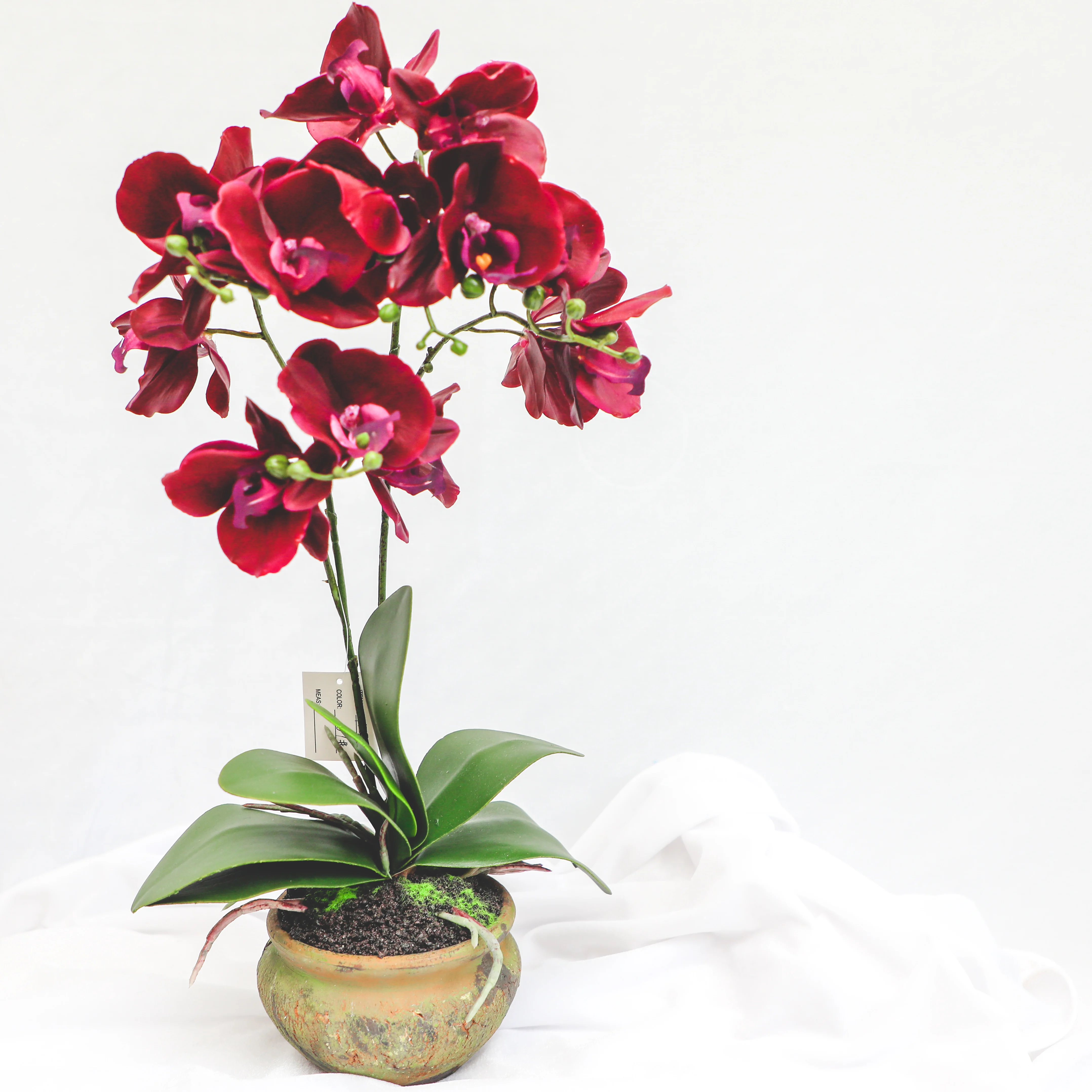 

Factory Supply Artificial Flowers Faux Water Cymbidium Butterfly Orchid For Home Decoration