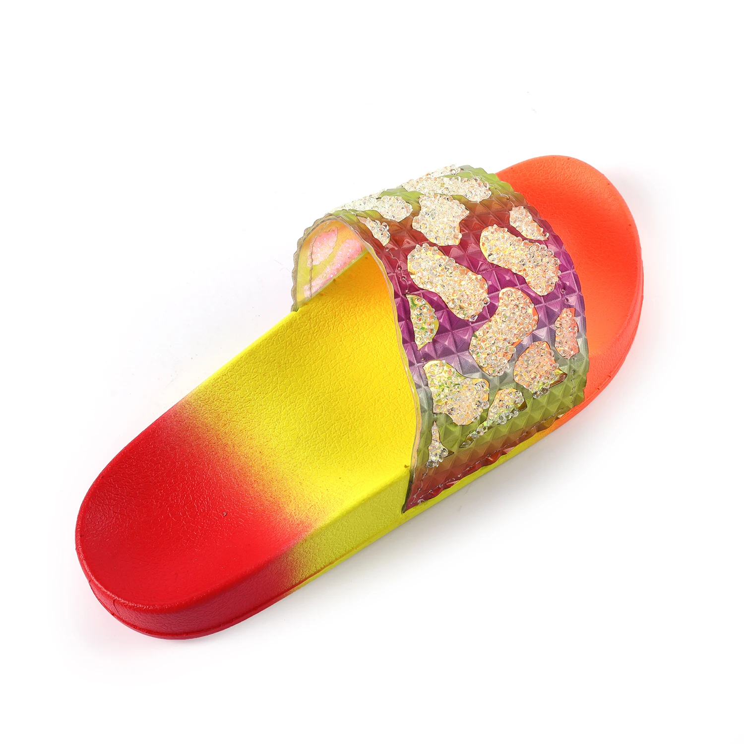 

Wholesale Hot Sale Rhinestone Symphony Ripple Water Cube Fashion Women's Shoes house slipper