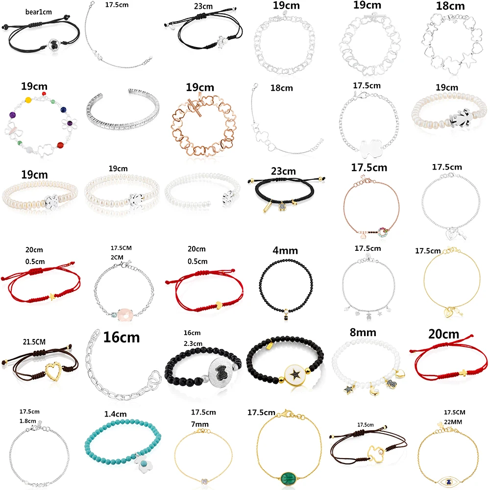 

2020 NEW 1:1 100% 925 Sterling Silver Bear Bracelet Elegant High Quality Women's Jewelry Manufacturer Wholesale Free Shipping