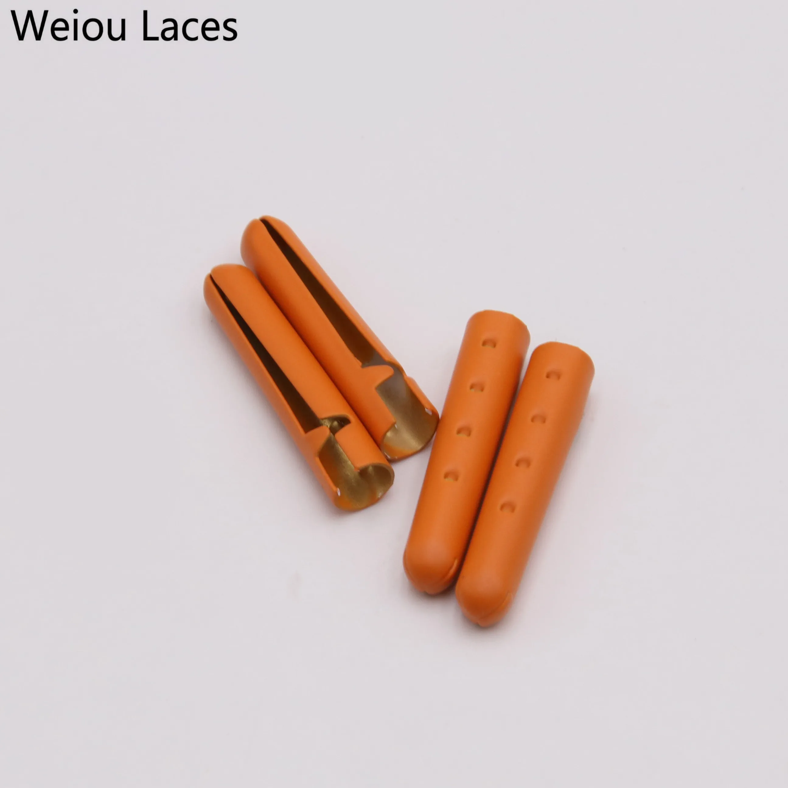 

Weiou Painting Aglets Color Aglets Shoe Accessories 4*23mm Size Accept Custom Aglet Orange Yellow Shoelaces Factory Direct Order, Painting orange,painting fluorescence yellow