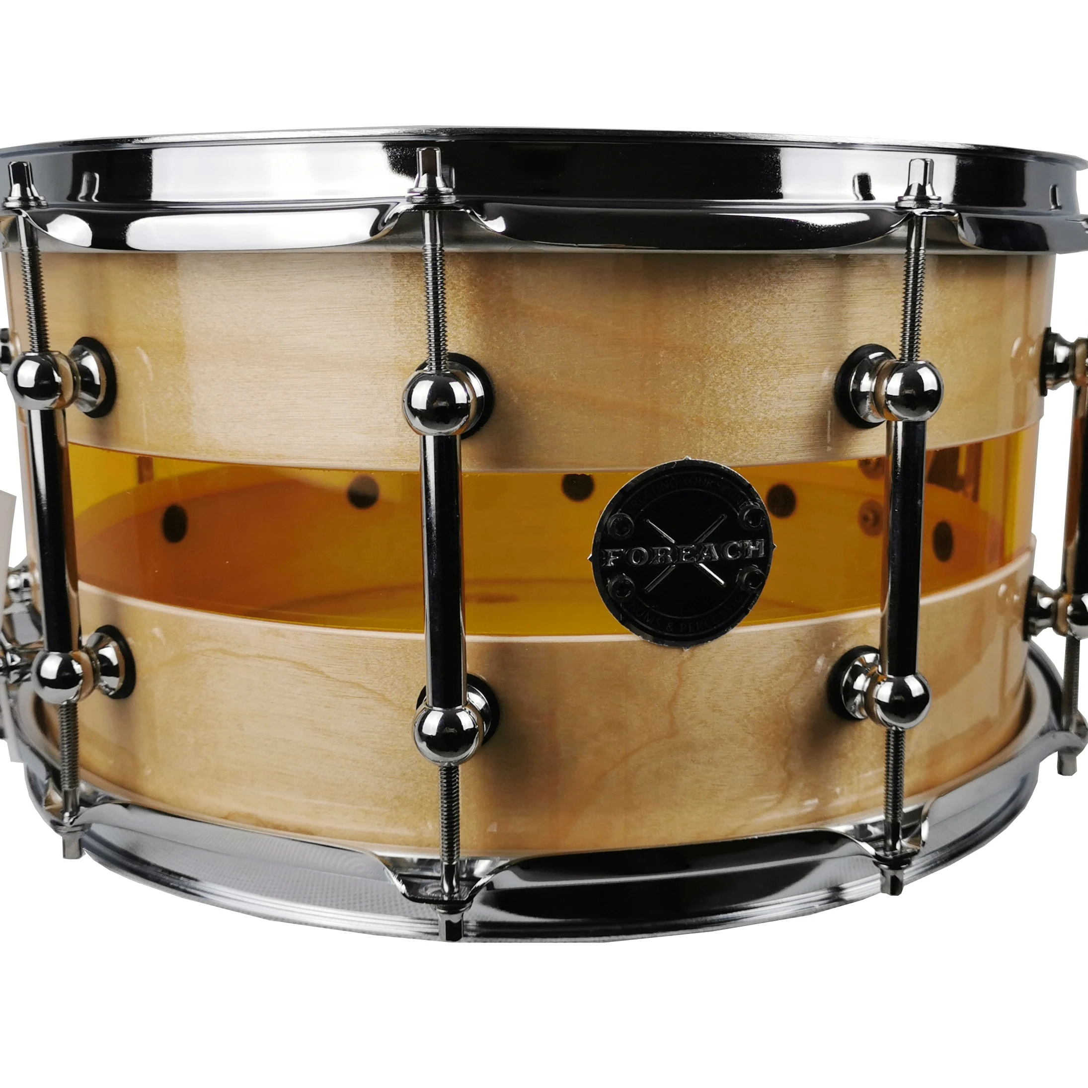 

Wood/Acrylic Hybrid Snare Drum 14"X6"